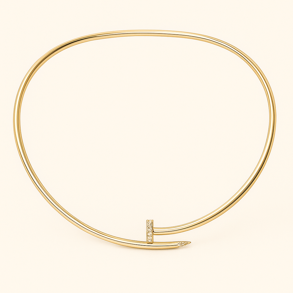 NAIL Necklace | Diamond Gold