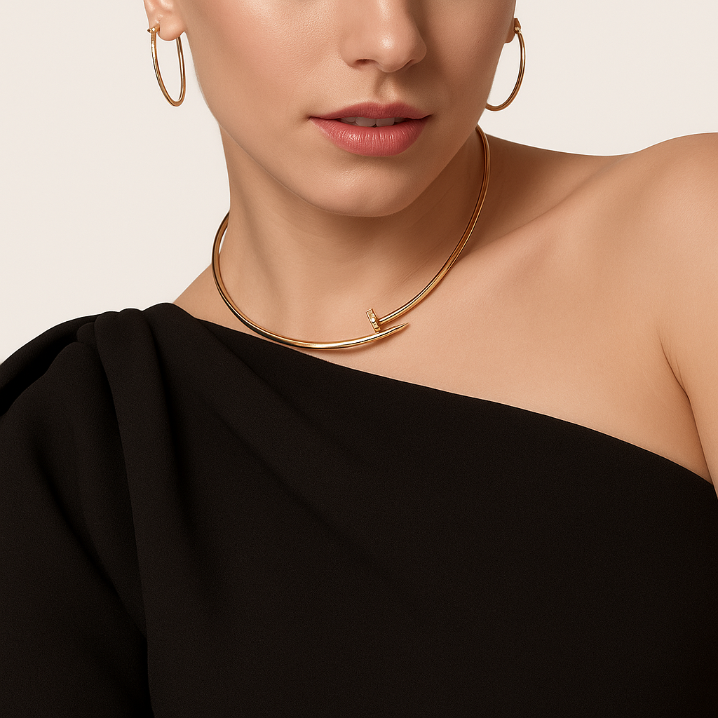 NAIL Necklace | Diamond Gold