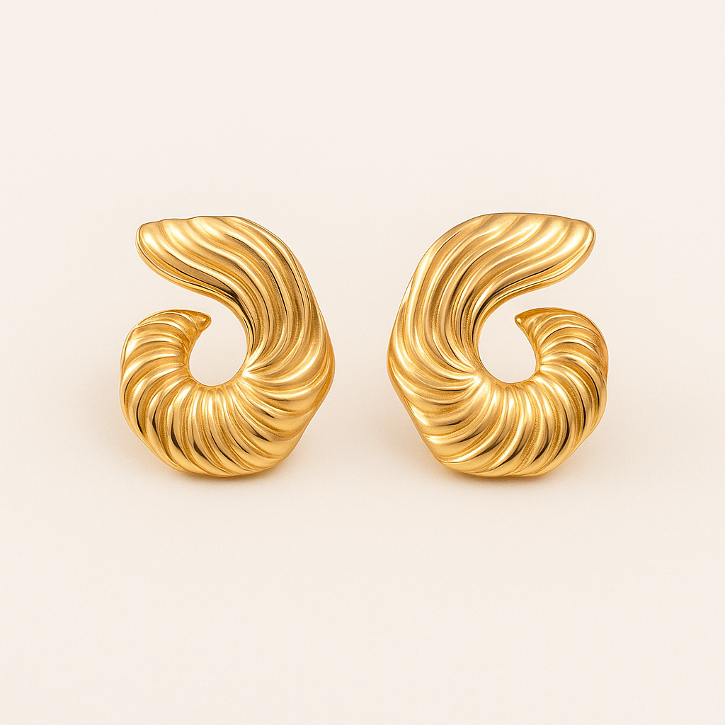 IRIS Gold Sculptural Earrings