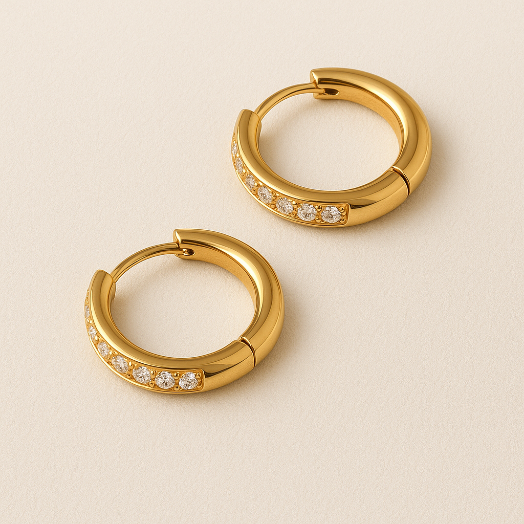 ARIELLE Gold Zirconia Hoops