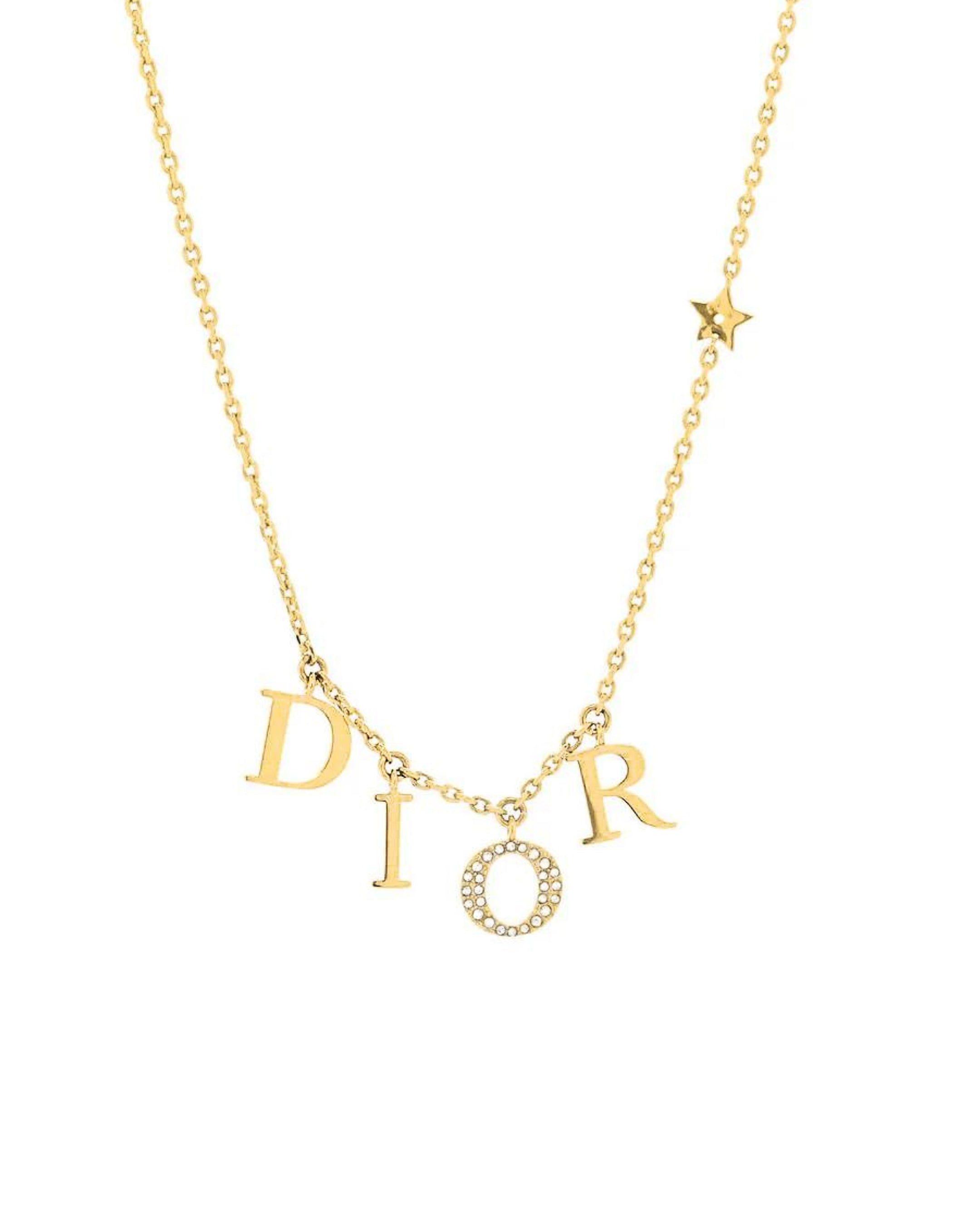 CANNES Gold Letter Necklace